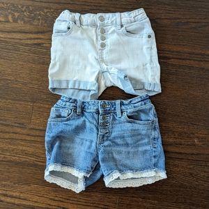 Cat & Jack Girls Size 7-8 Jean Shorts with Adjustable Waist
